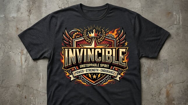 Invincible typography graphic design in vector illustration.tshirt,print and other uses