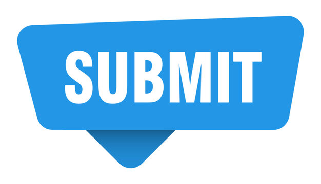 submit sticker. submit blue sign isolated on transpatent background