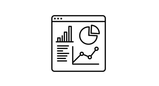 Data Analysis Dashboard with Charts and Graphs on Screen
