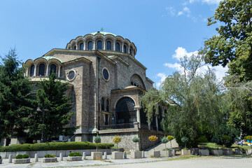 Fototapeta premium Saint Nedelya Eastern Orthodox Church landmark building exterior in Sofia Bulgaria
