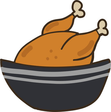 Samgyetang Korean Ginseng Chicken Soup Illustration