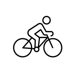 Naklejka premium Person Riding a Bicycle Outdoors.