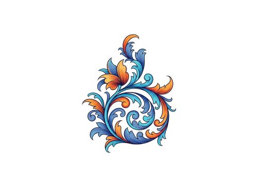 Classic foliate illustration displaying stylized flora, complex botanical scrollwork, and an elegant naturalistic floral structure, manuscript, structure, pattern