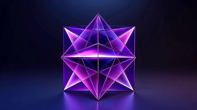 Digital technology 3d model vector gradient blue and purple abstract background
