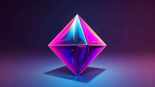 Digital technology 3d model vector gradient blue and purple abstract background