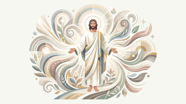 Risen Christ Vector Illustration