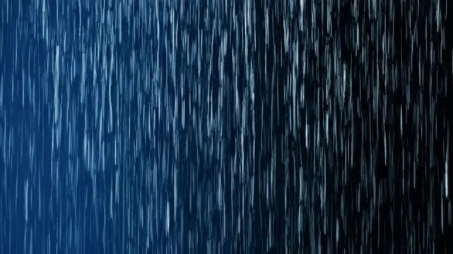 Subtle white rainfall animation on blue and black dark background