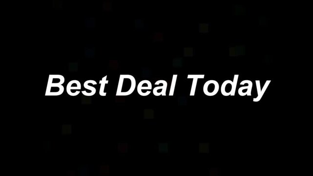 Best Deal Today Text Animation.