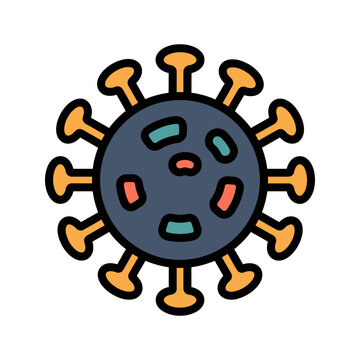 Virus Microbe Bacteria Cell Disease Icon for Infection Control