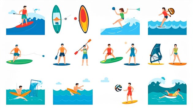 Colorful inflatable pool floats and water toys collection.