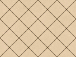Fototapeta premium Cream Diamond Stitched Leather Texture Background – Luxury Quilted Upholstery Pattern