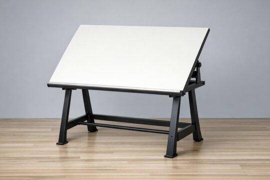 A white easer placed on top of a wooden floor, ideal for educational or office settings