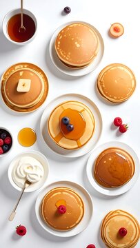Assorted macarons and coffee on white plate.