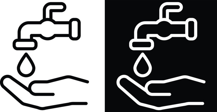 ablution Two-tone version in black and white background