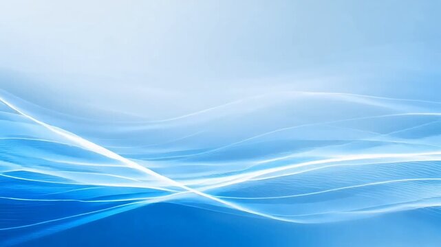 Presentation Background with Flowing Blue Wave Line