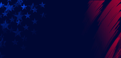 Dark blue American flag background distressed  abstract patriotic stars corner border  with copy space vector for 4th of July, Veterans day,  Presidents day, Memorial day, Labor day, Sale © Rajan