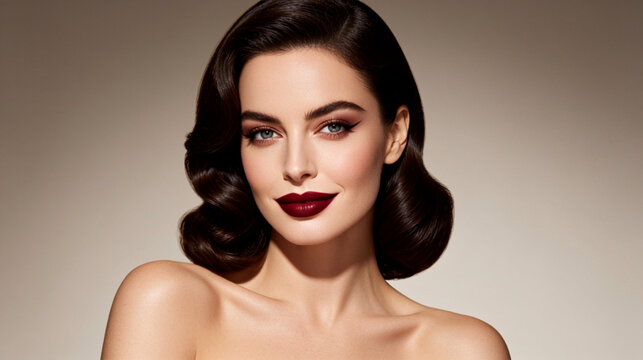 Cabelo e maquiagem em beleza cl&aacute;ssica e impactante