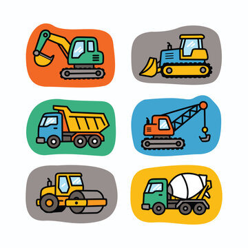 Heavy Equipment Truck Vector Illustration