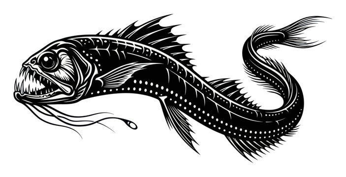 Deep Sea Viperfish Vector Illustration