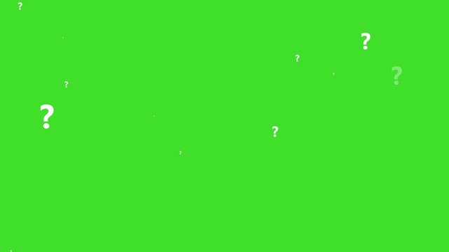 animation stock videos Question mark animation motion graphic effects. 4k background. Questions marks animated flying particles explosion videos. Question mark icon green screen videos.
