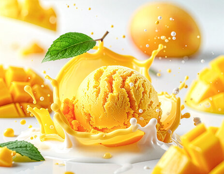 Lody o smaku mango - reklama