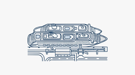 Modern Futuristic Train Design Illustration. © Htx