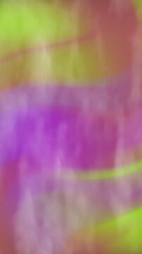 Vertical Abstracts Smoke Abstract background with blurred green, purple, and pink colors for modern design projects. Smooth motion suitable for presen