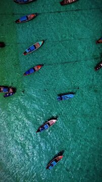 Fisherman boats at koh lipe thailand