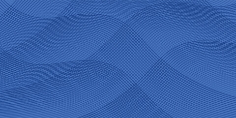 Blue knitted fabric background, banner © Sainal