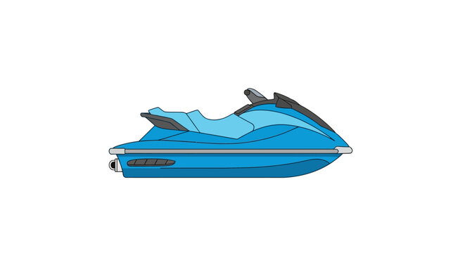 Blue Jet Ski Water Vehicle.