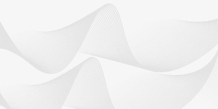 Abstract gray background with wavy lines. The background features a smooth texture. Gray color enhances the minimalist style. Modern wavy line pattern background. Gray background vector.