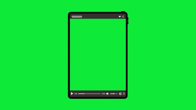 Tab UI Animation | Modern User Interface Tabs Motion Graphics Green Screen