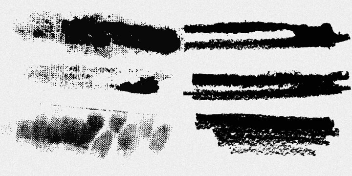 Grunge Paint stripe Vector brush Stroke, set of brushstrokes. A collection of vector black lines, for grunge design and decor, isolated on a white background.