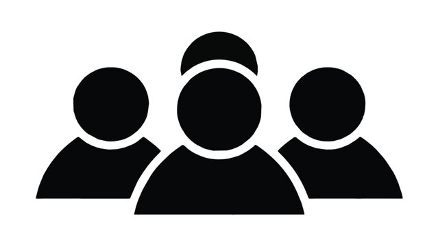 Group of People Icon Representing Community and Social Interaction.