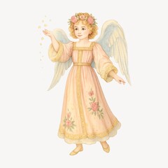 Fototapeta premium Charming angelic figure illustration