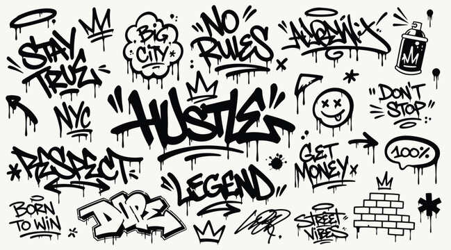 le vector, hip hop culture vector, abstract tag illustration, flat vector street design, clean