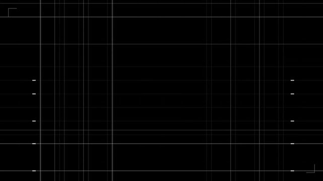 Tech grid loop animation plays on a dark background screen