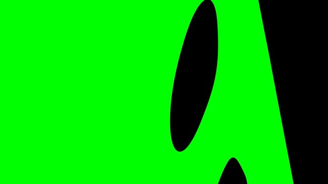 hand drawn warning stamp animation with black fill style on green screen chroma key background loopable sketchy grunge alert label symbol for video editing