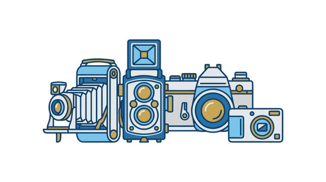 Cameras and photography equipment collection.