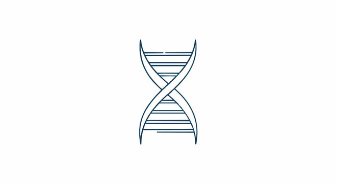 Dna double helix structure icon, genetic engineering and biology concept