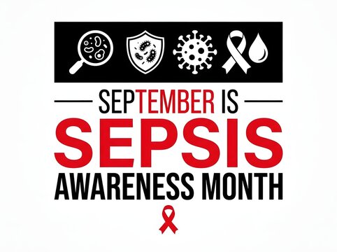 September is sepsis awareness month graphic design