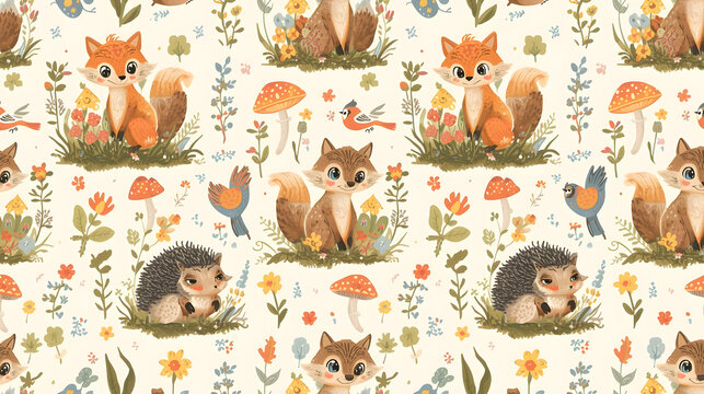 easter seamless pattern, generative AI