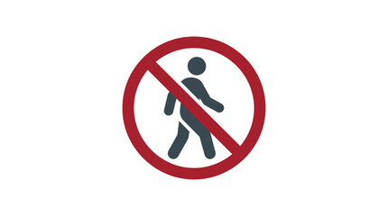 No Walking Sign Traffic Symbol. © Supar