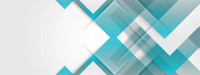 Fototapeta premium Abstract Technology Banner Template, Vector Geometric Corporate Backdrop with Dynamic Lines Layout