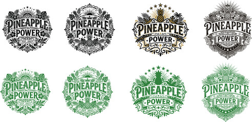 Summer Vacation Aloha Vibes Floral Typography Vector Collection © Asma