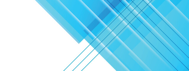Fototapeta premium Abstract Technology Banner Template, Vector Geometric Corporate Backdrop with Dynamic Lines Layout