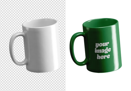 Ceramic Mug Mockup Isolated