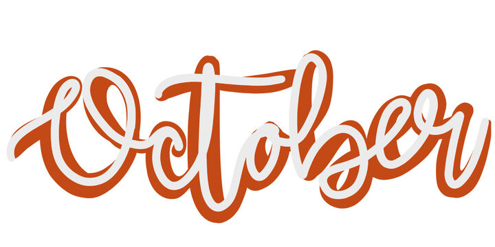 Halloween October Lettering