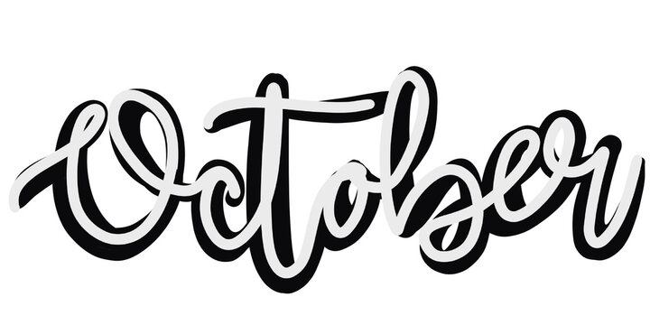 Halloween October Lettering 