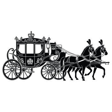 Royal Carriage Pulled by Horses.